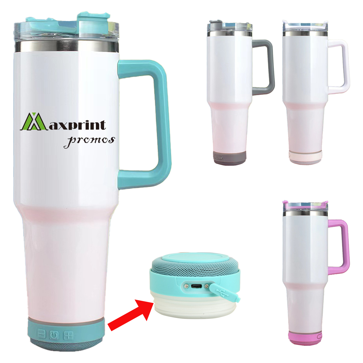 40 Oz Sublimation Tumbler With Handle 4