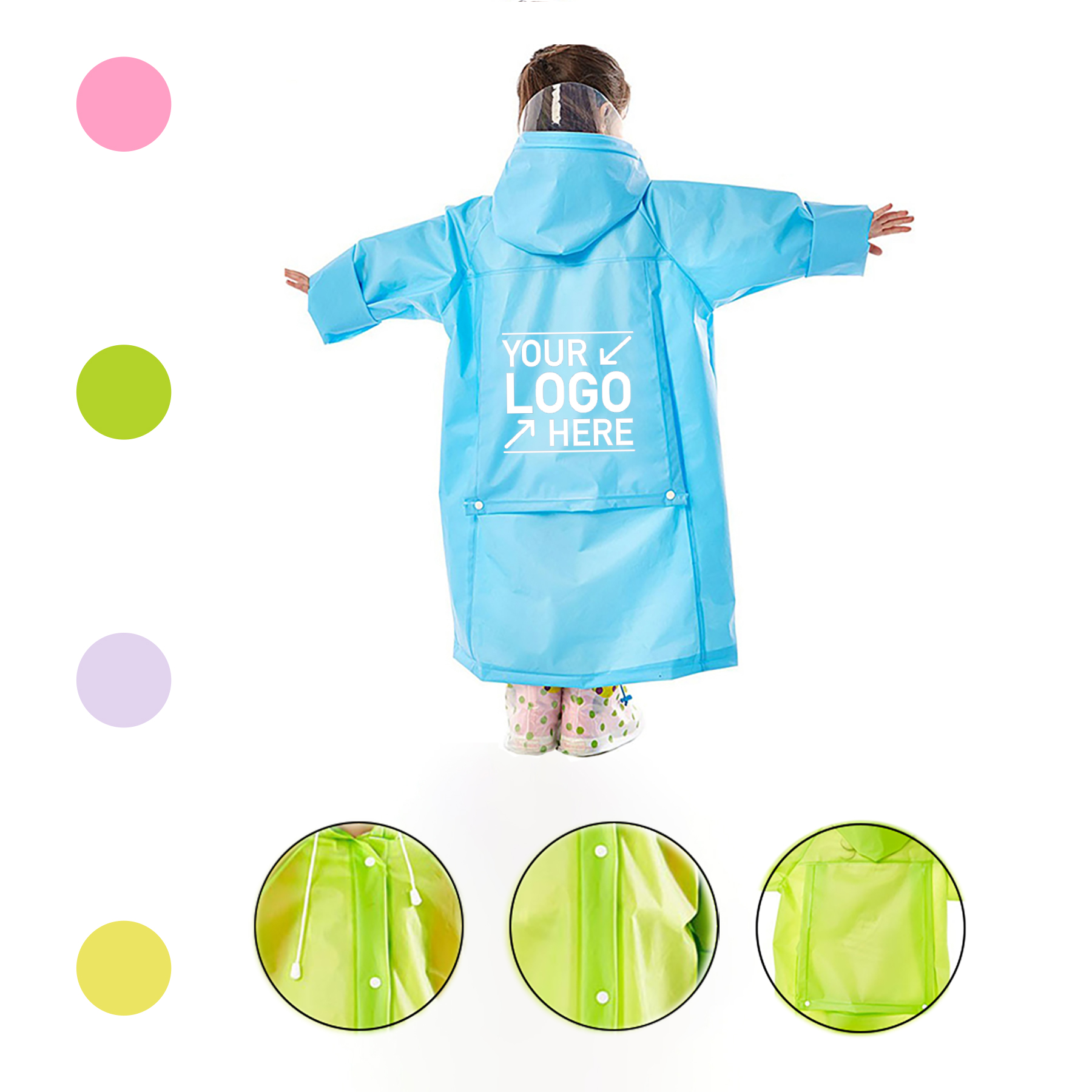 Children's Raincoat With Schoolbag 3
