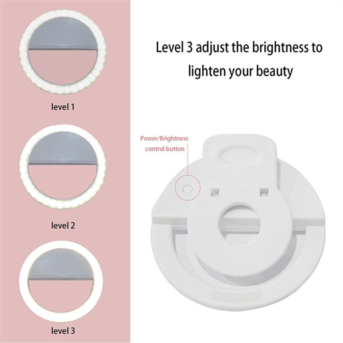 LED Clip-on Rechargable Selfie Light 2