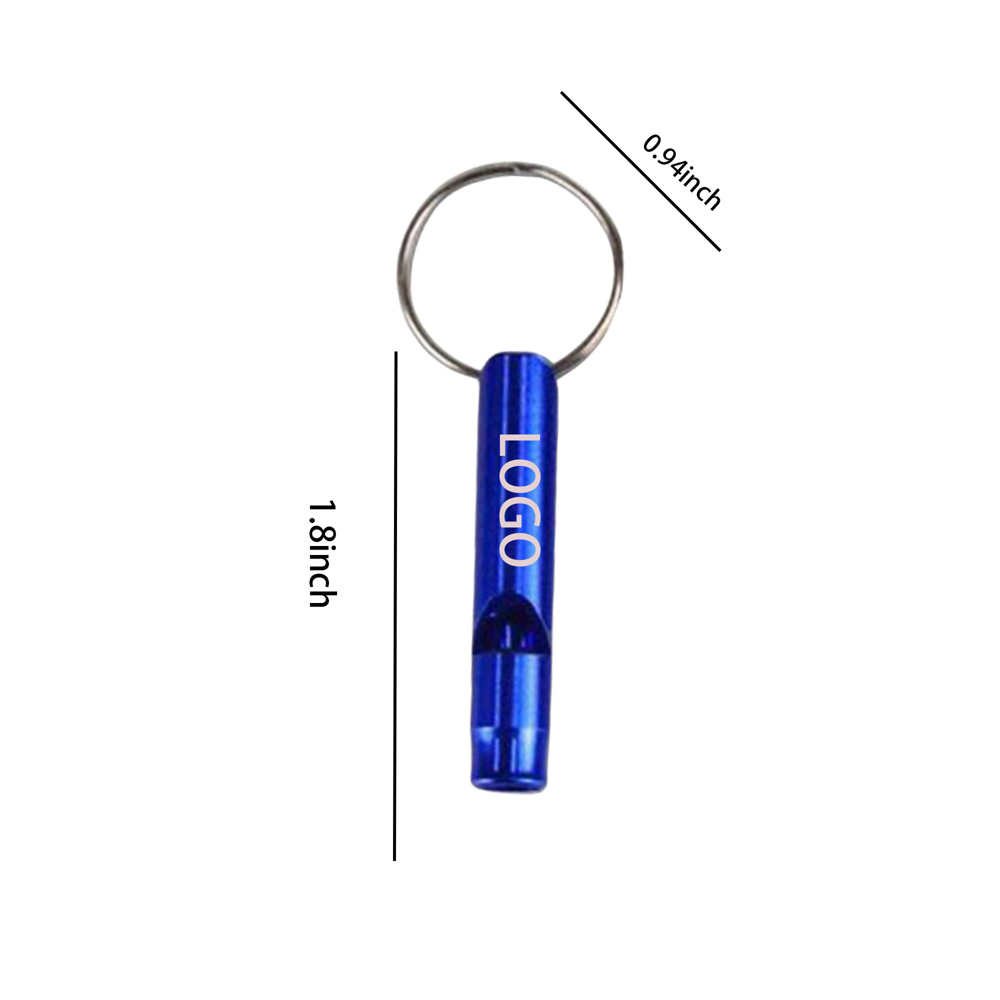 Aluminum Emergency Survival Whistle Key Chain 2