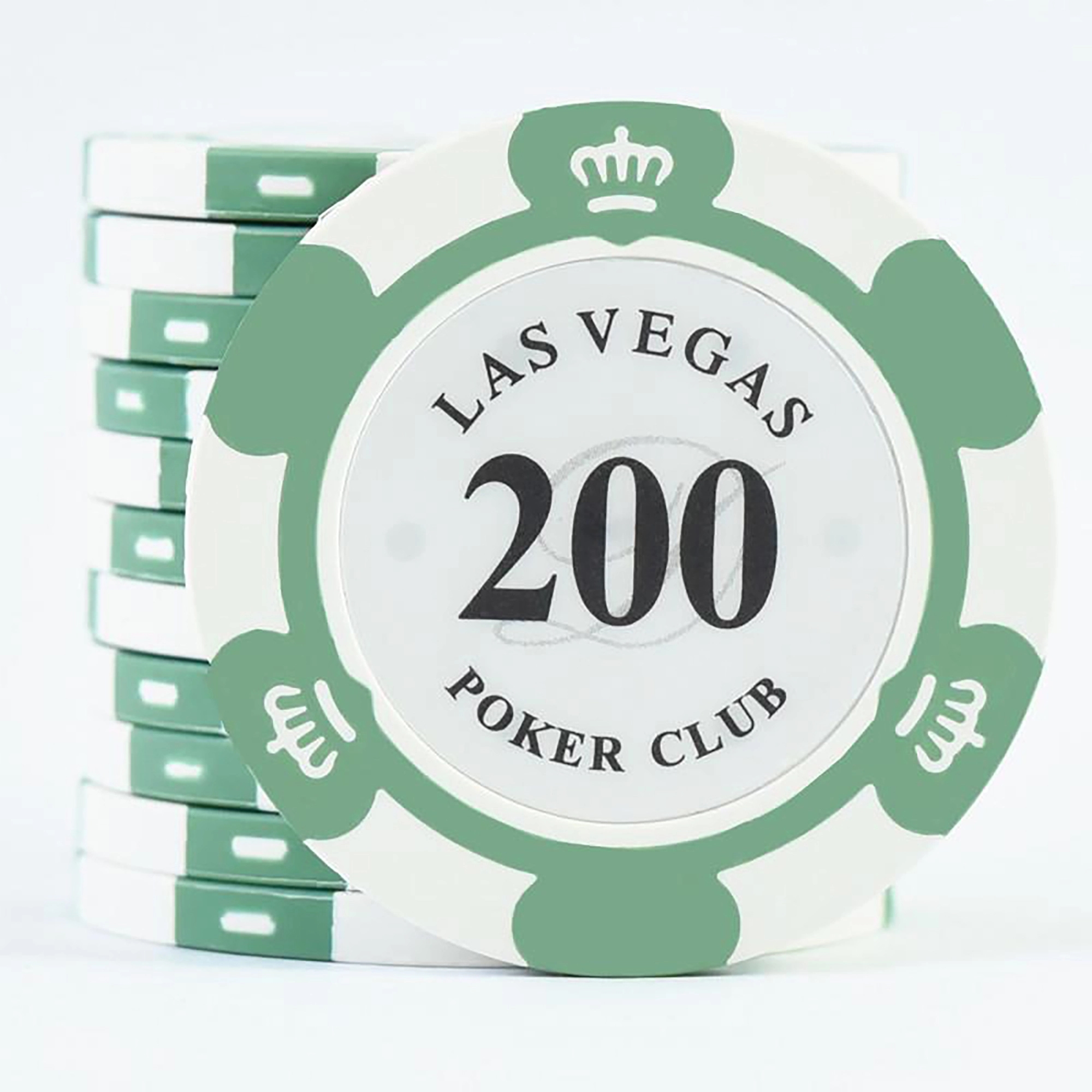 MOQ 50pcs 13.5g Professional Customized Clay Poker Chip 6