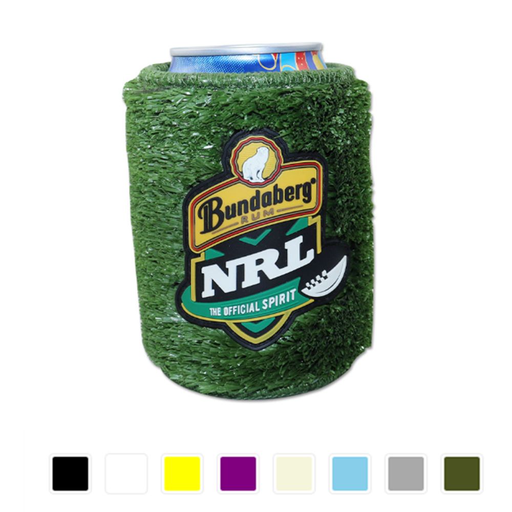 Artificial Grass Can Cooler, custom koozie with logo imprint 1
