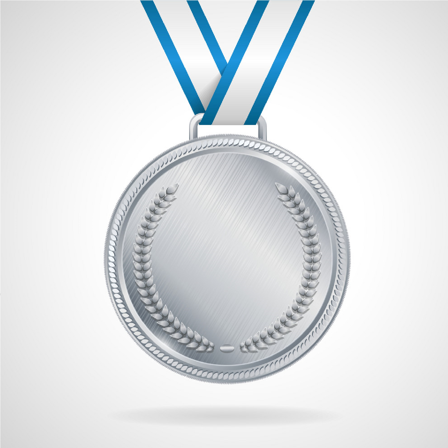 Customized Shiny Silver Plated Zinc Alloy Medal 2