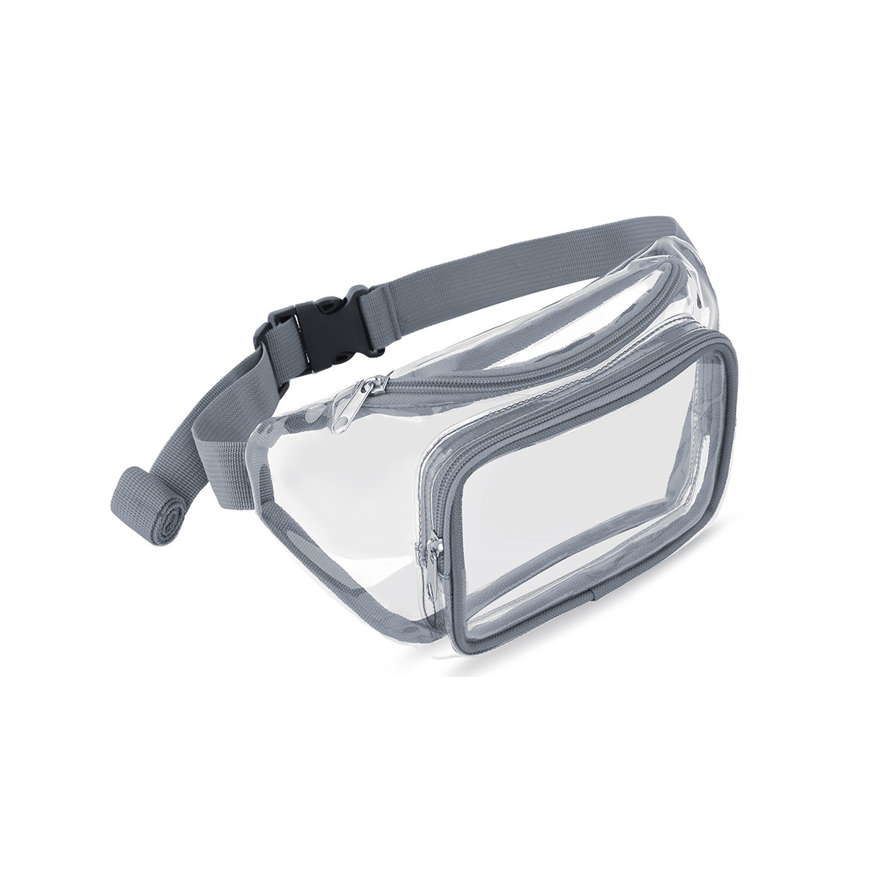 Unisex PVC Clear Fanny Pack With 2 Pockets 5
