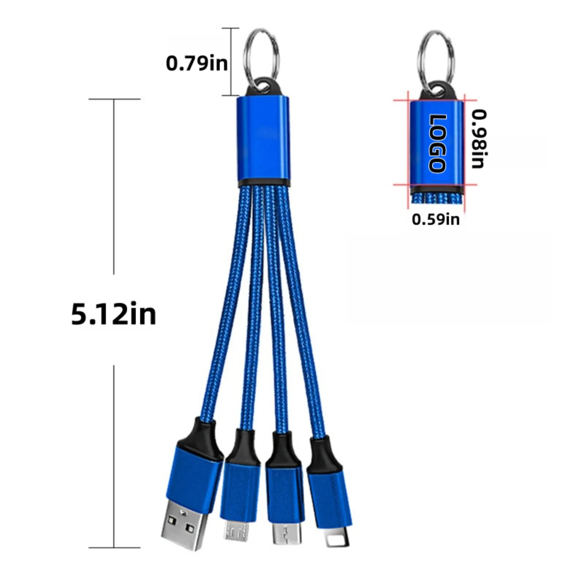 3-in-1 Keychain Charging Cable 2