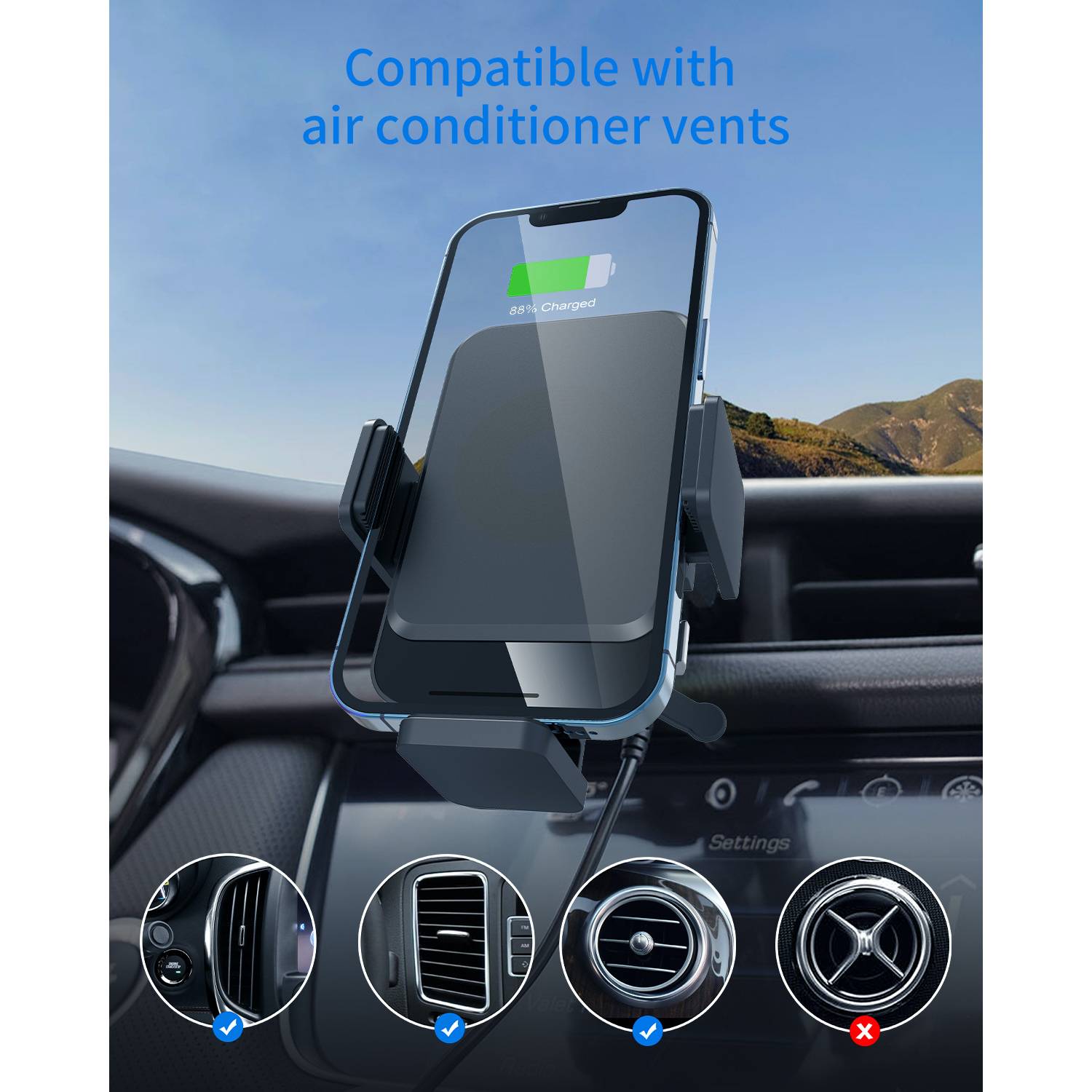 Auto magnetic car wireless charger 2
