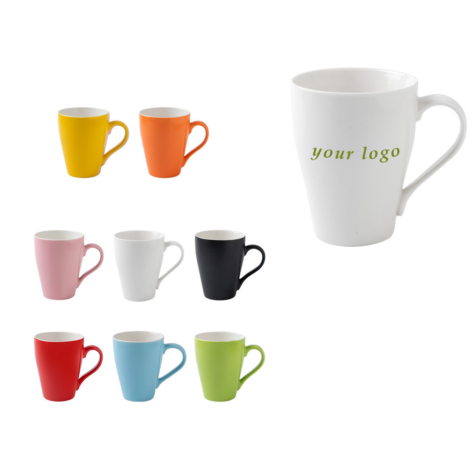 11.8oz Multi Colored Mug&breakfast Cup
