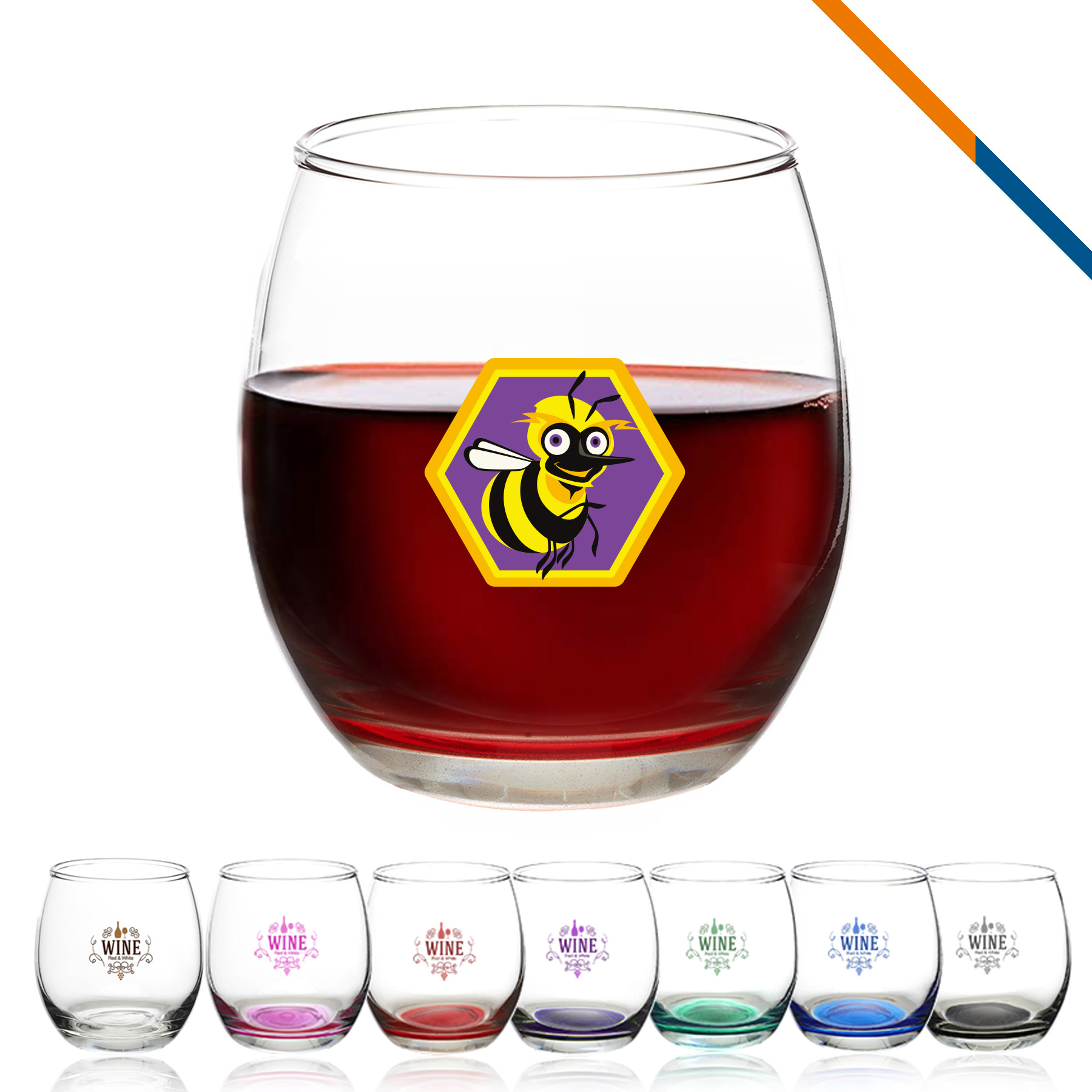 Arleen Stemless Wine Glasses - 11.5 OZ. 5