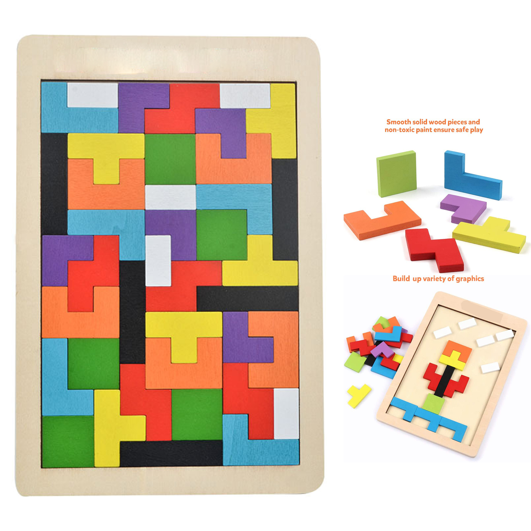 Wooden Blocks Puzzle Brain Teasers Toy 2