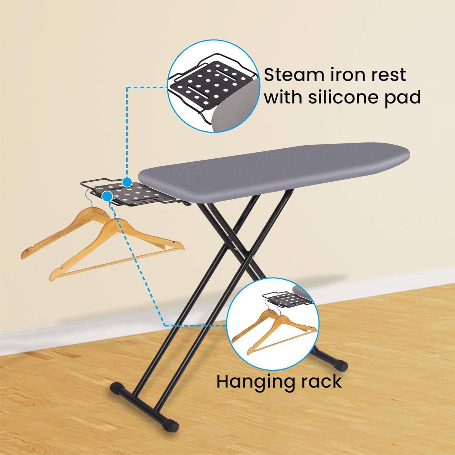 Ironing Board with Heat Resistant Cover 4