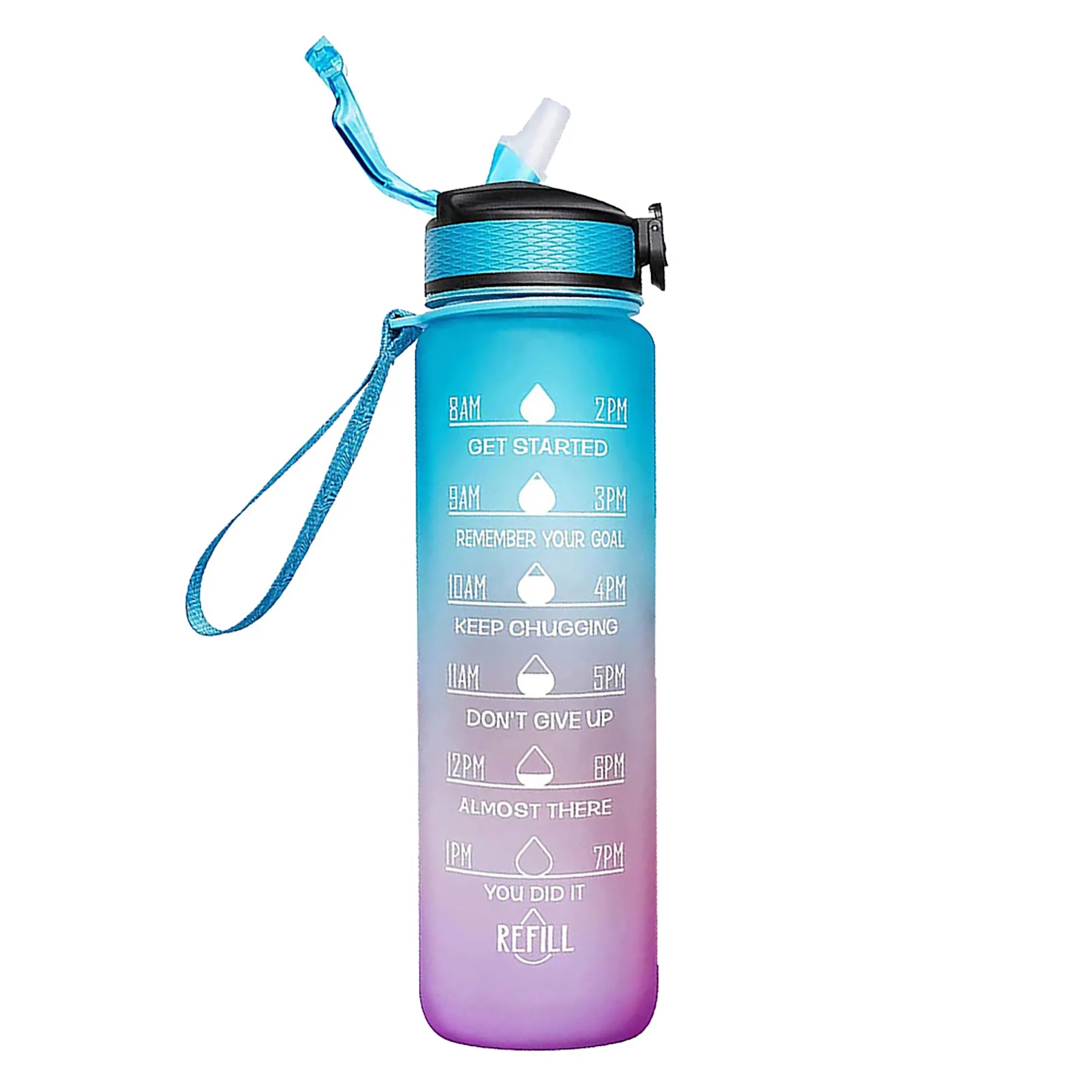 Sports Water Bottle with Time Marker 13
