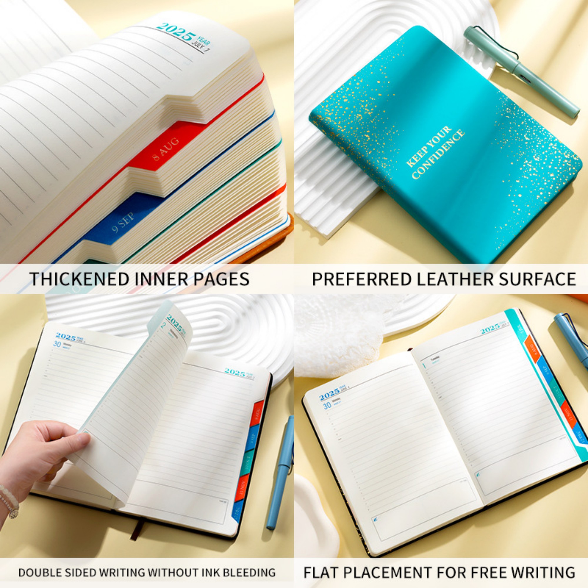 2025 Jan - Dec 5.8" x 8.4" A5 Stars Daily Planner 1