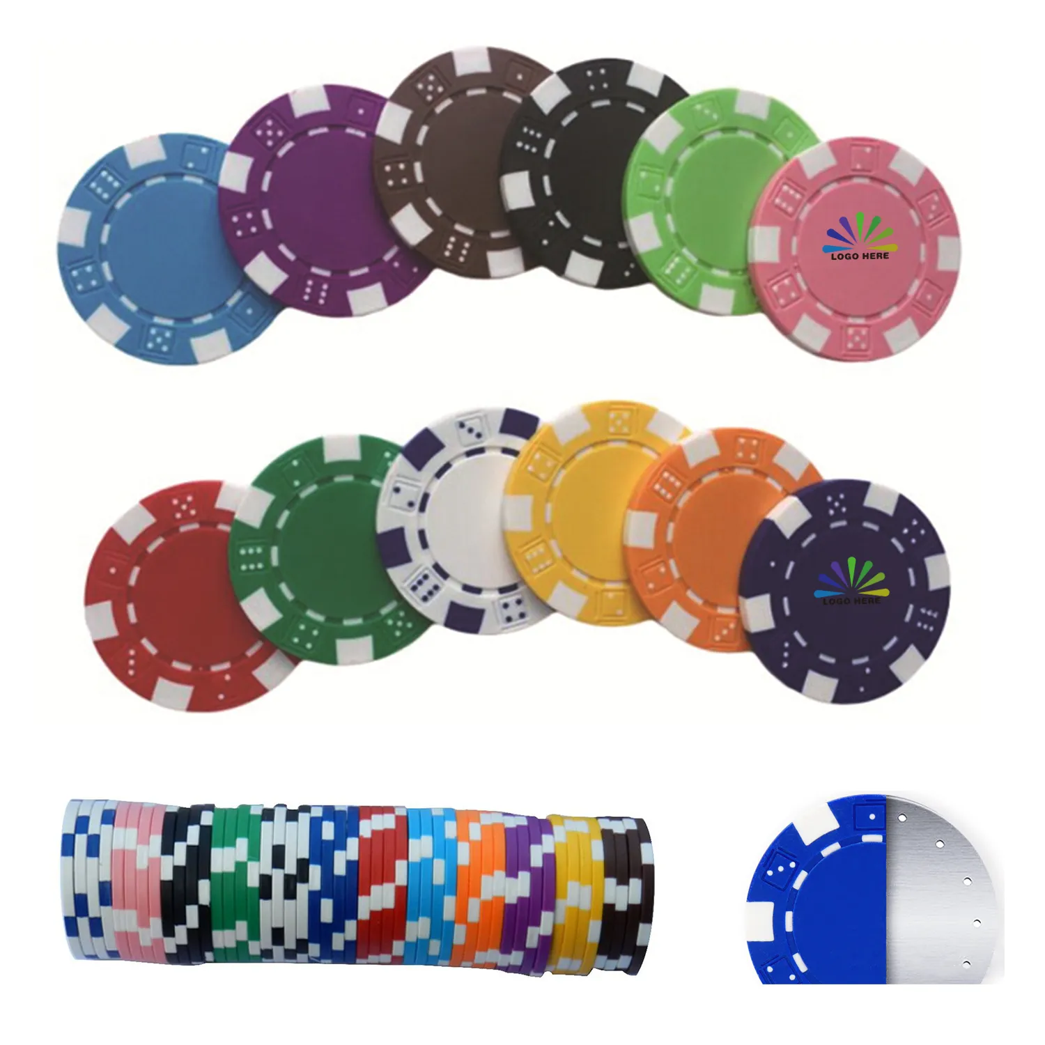 Multicolor ABS Poker Chips 3