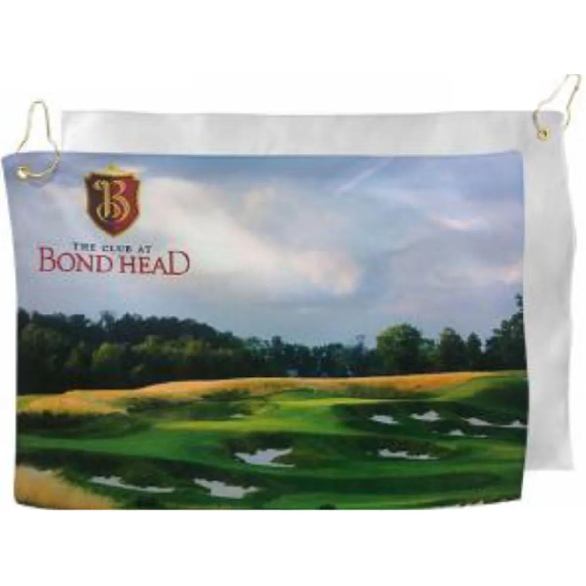 Sublimated Microfiber Suede Golf Towel with Hook and Grommet 1
