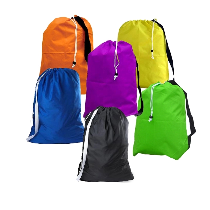 Carry Nylon Laundry Bag With Shoulder Strap 10