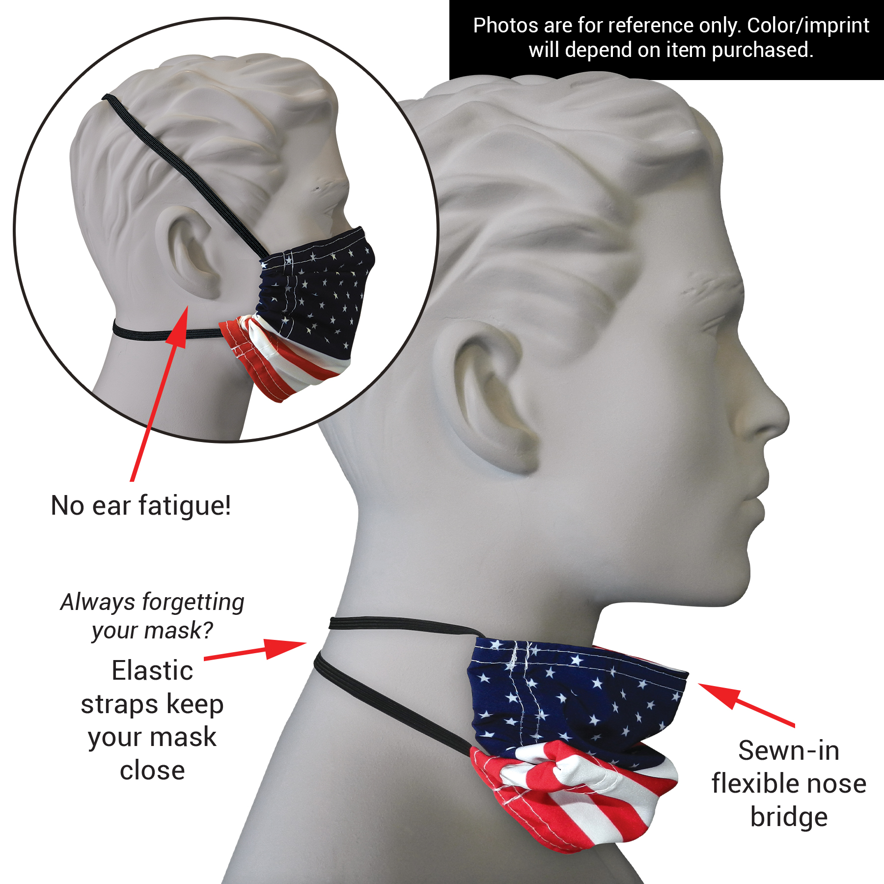 White Microfiber Face Mask 7