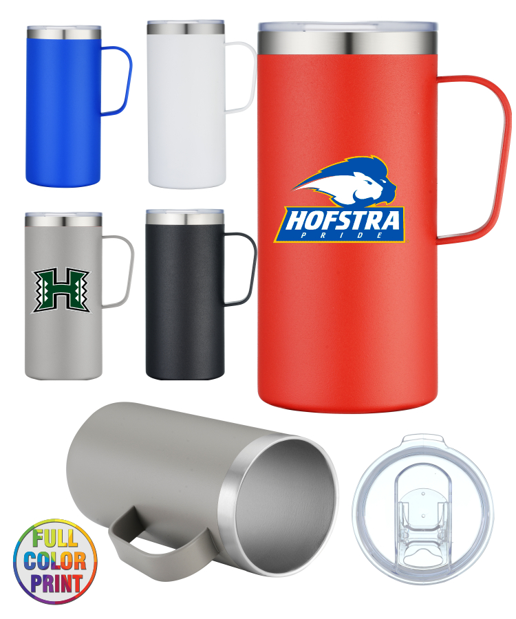 20oz Large Vacuum Camp Mug - Double Wall Stainless Steel - Powder Coated 1