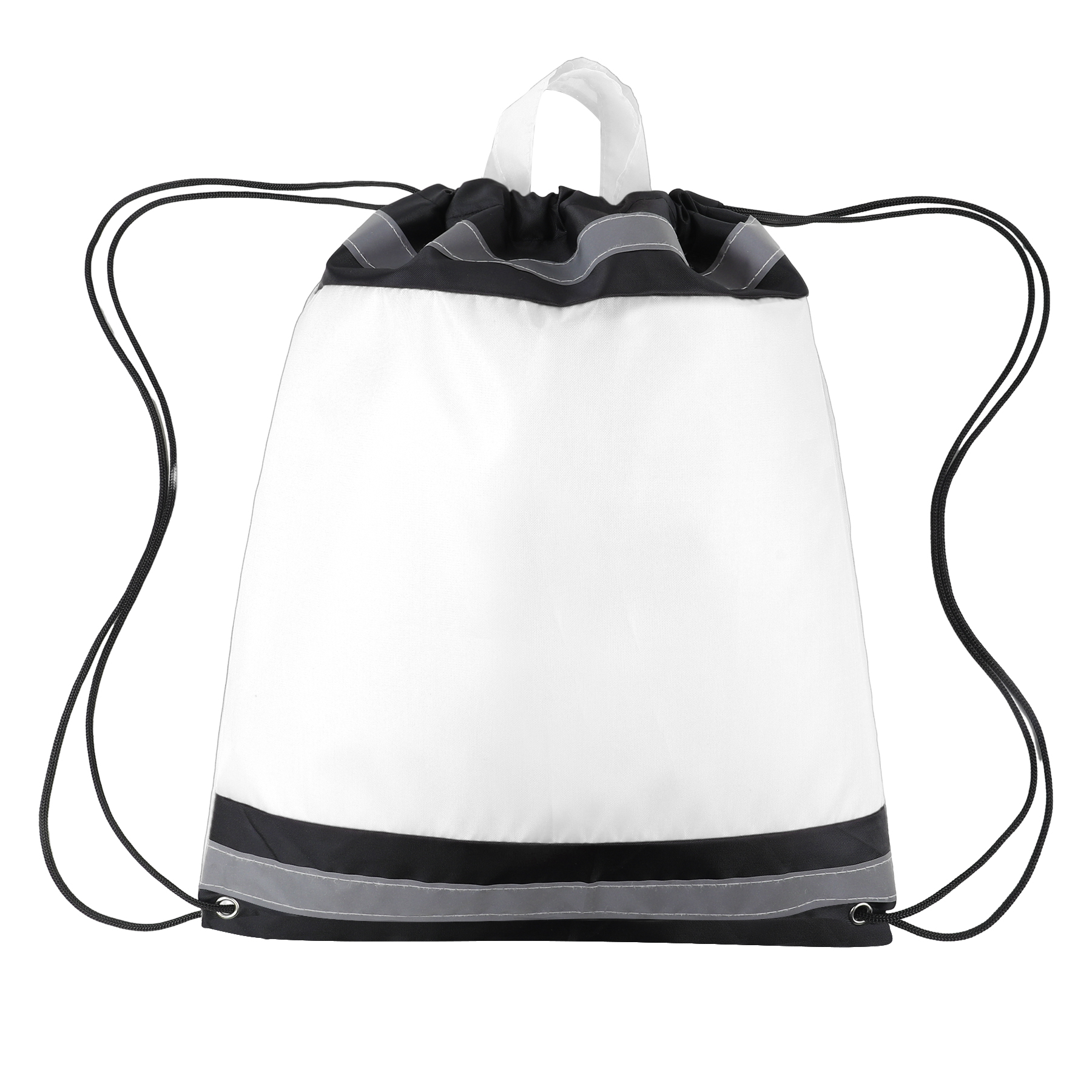 Small Reflective Polyester Drawstring Backpack 16