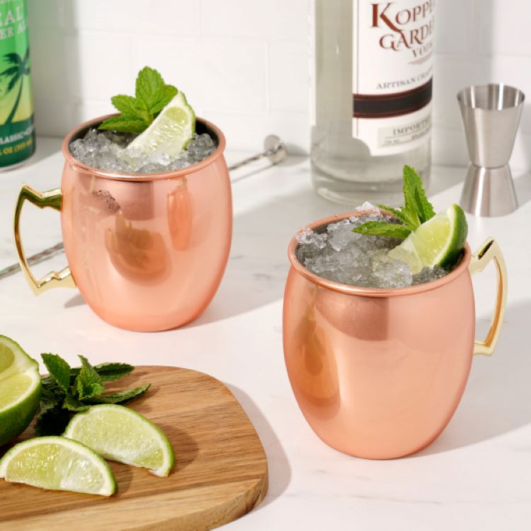 True® Moscow Mule Copper Cocktail Mug - Set of 2 4