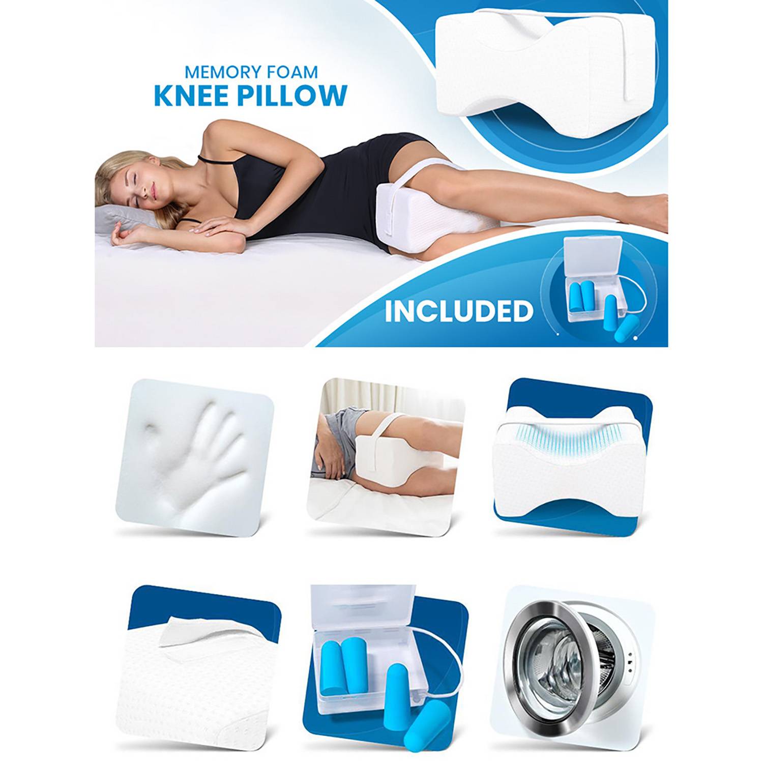 Premium Memory Foam Leg Support Pillow 5