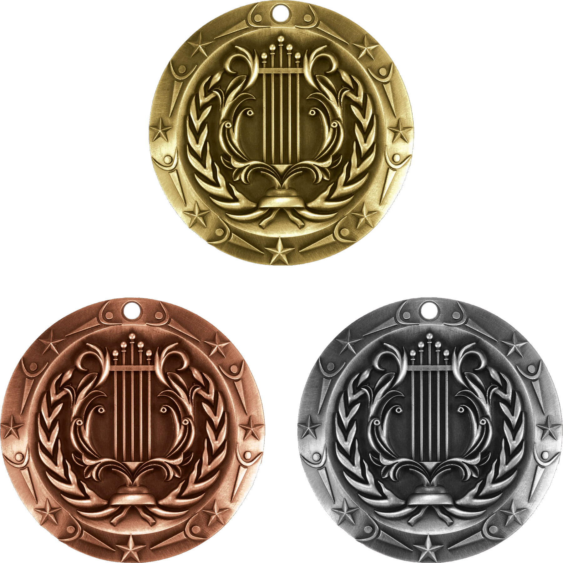 Stock World Class Sports & Academic Medals: Music 4