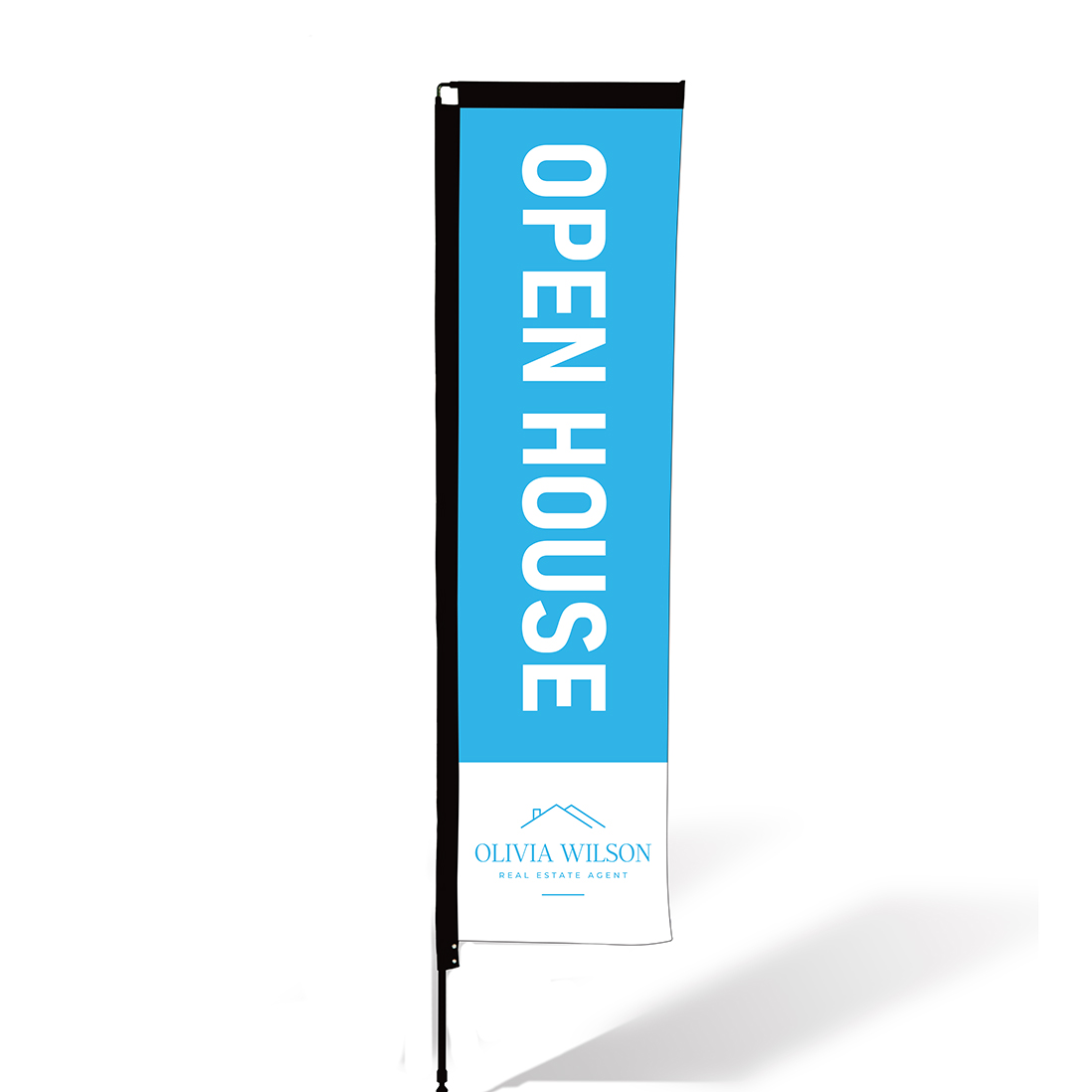 Rectangle Wind Flutter Flag - Small Double Sided 3