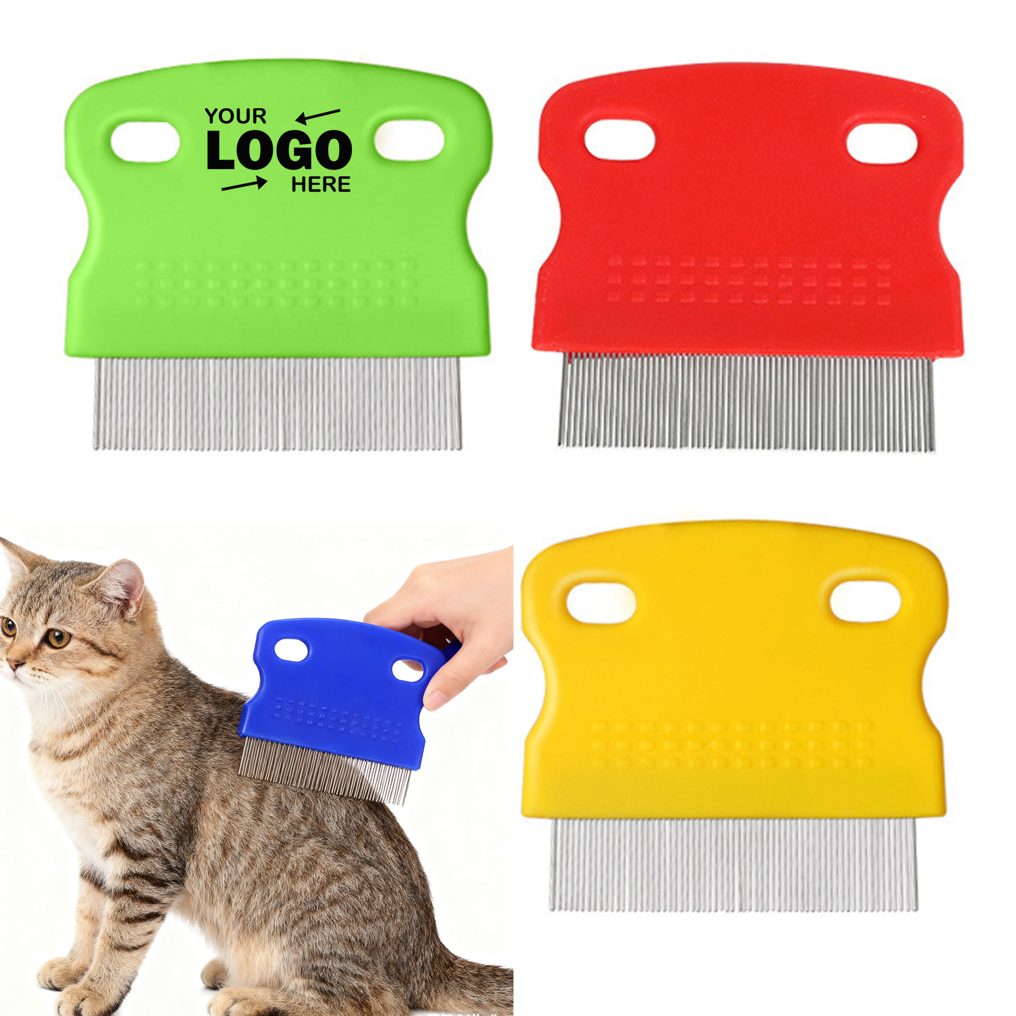Multi Color Pet Hair Brush Grooming Comb 2