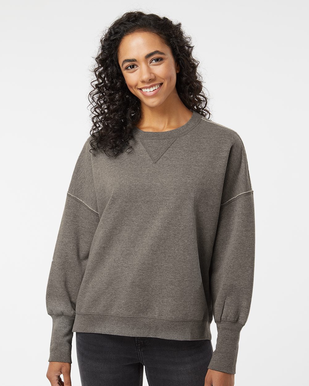 Women's Sueded Fleece Crewneck Sweatshirt - W22712 14