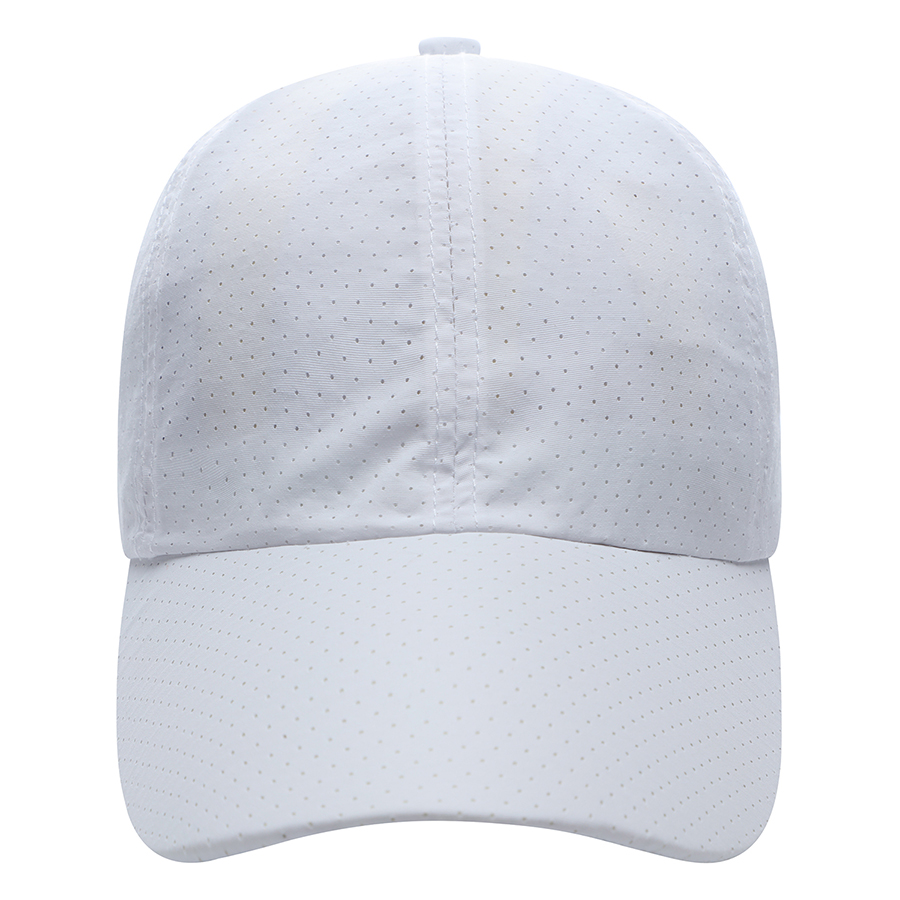 Stock Solid Color Quick Dry Poly 6 Panel Cap, Elastic Back 10