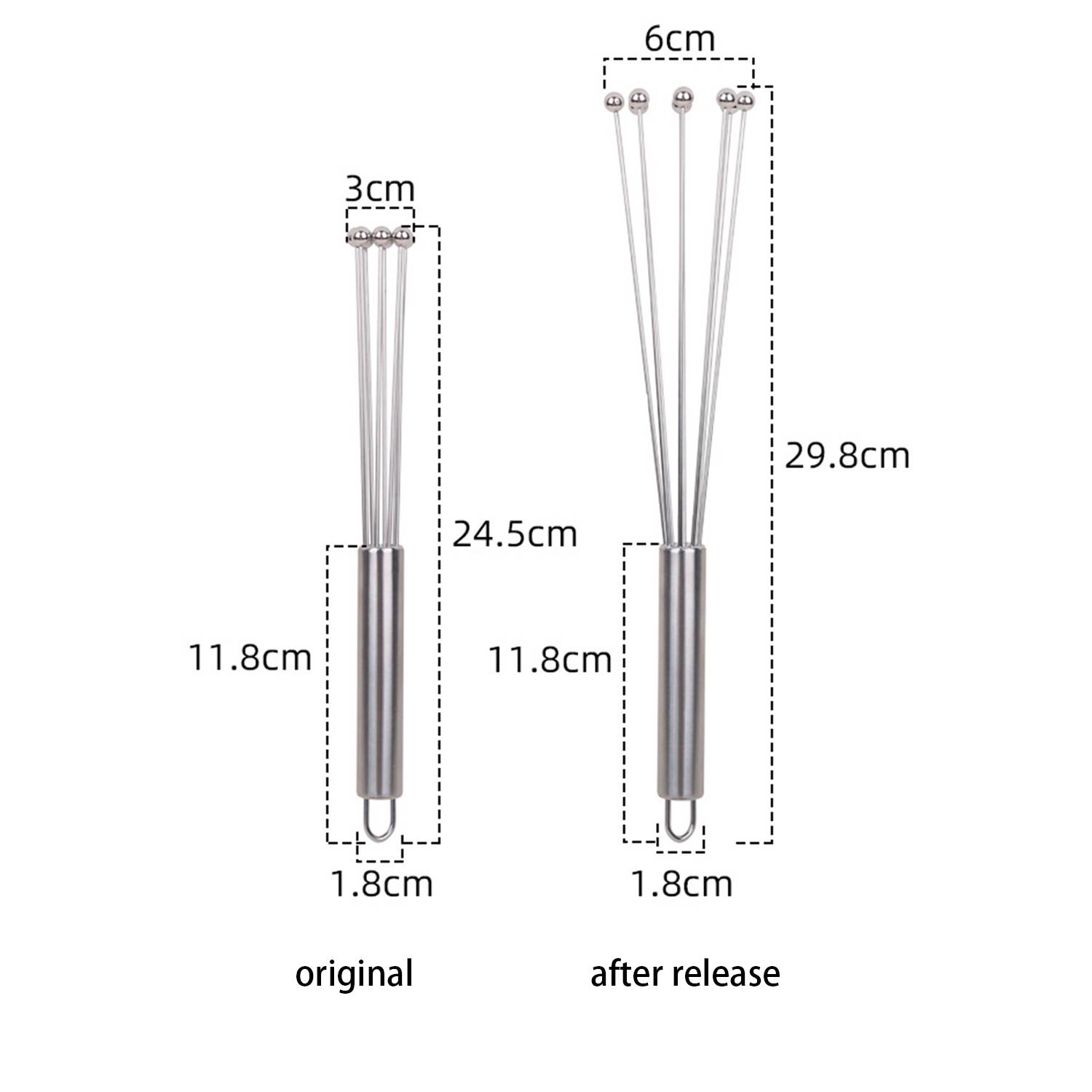 12inch Stainless Steel Ball Whisk 3