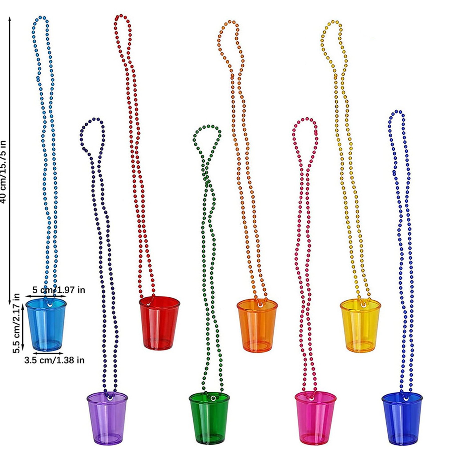 2 Oz Party Beaded Necklace Cups 5