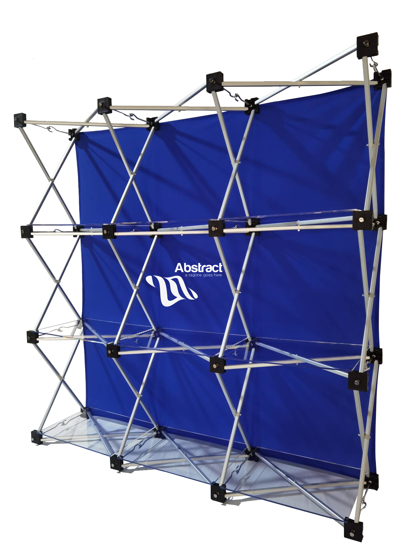 Table Top Grid Banner w/Shelves 49"x49" 3
