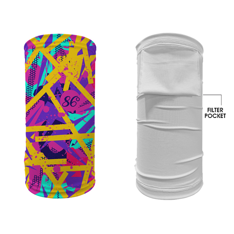 Super Sale - Sublimated Neck Gaiter With Filter Pocket 10