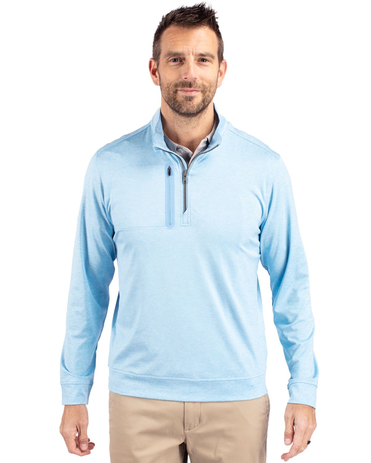 Cutter & Buck Stealth Heathered Mens Quarter Zip 38