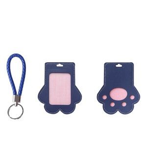 Paw Shaped PU Leather Card Holder With Back Pocket 14