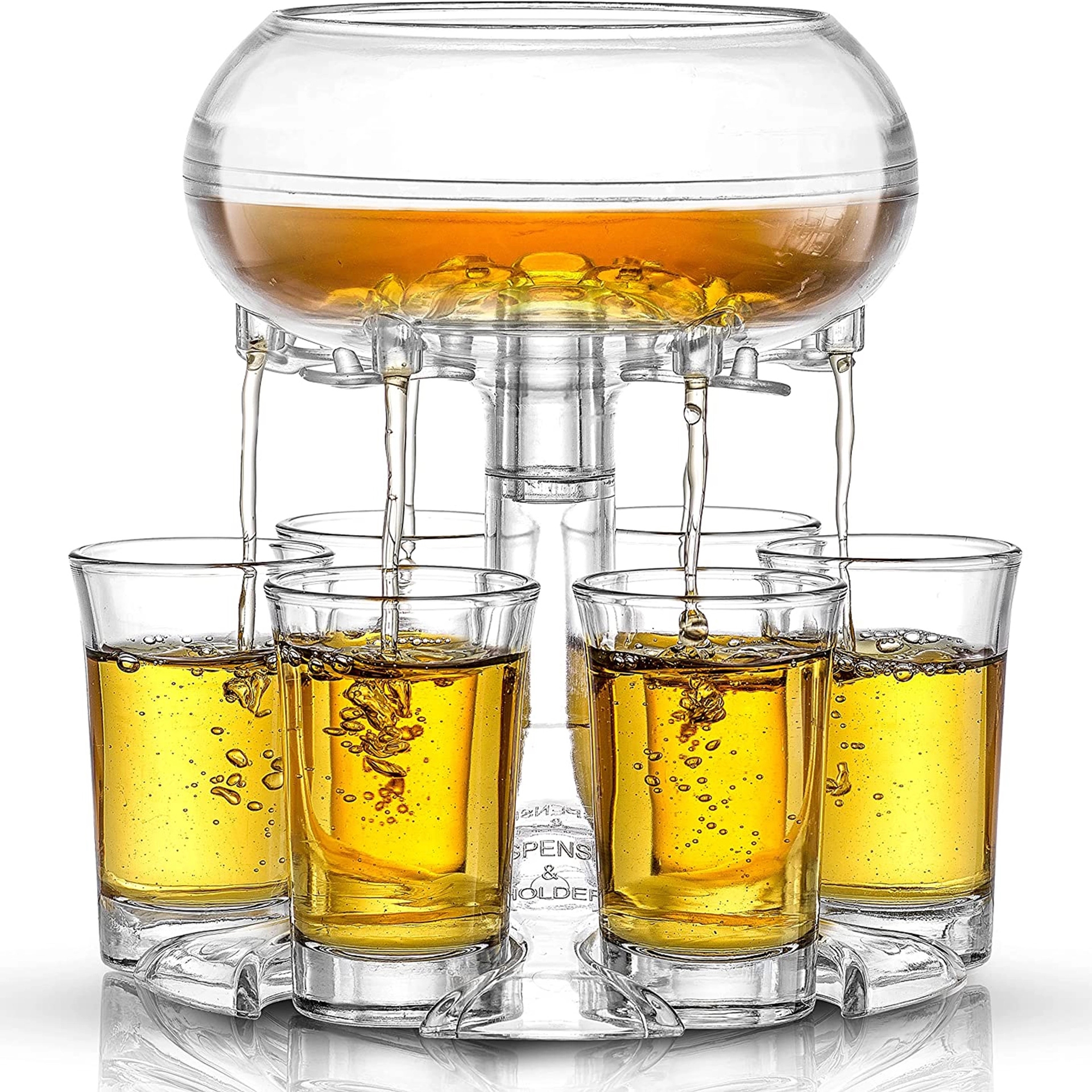 6 Shots Glass Dispenser And Holders 7