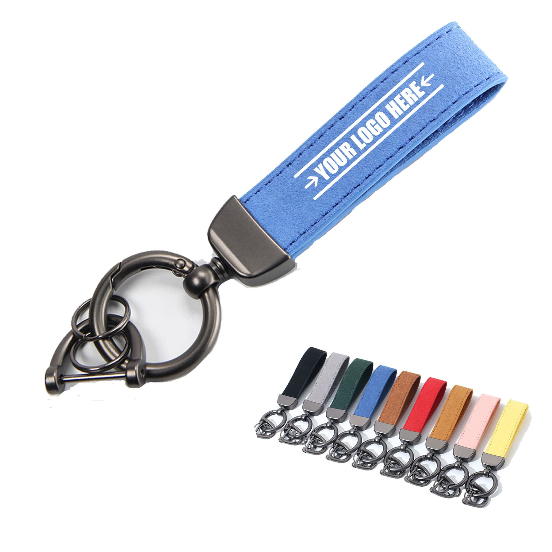 Universal Durable Leather 360 Degree Rotatable Keychain
 1