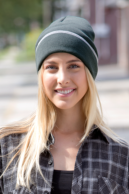 Edge Stripe Knit Beanie 14