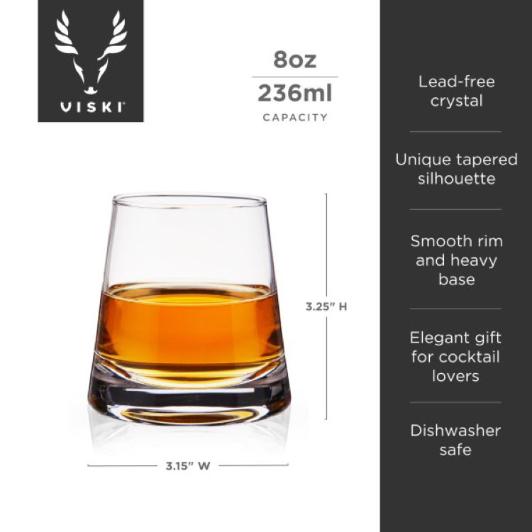 Viski® Raye Burke Whiskey Glasses, set of 2 3