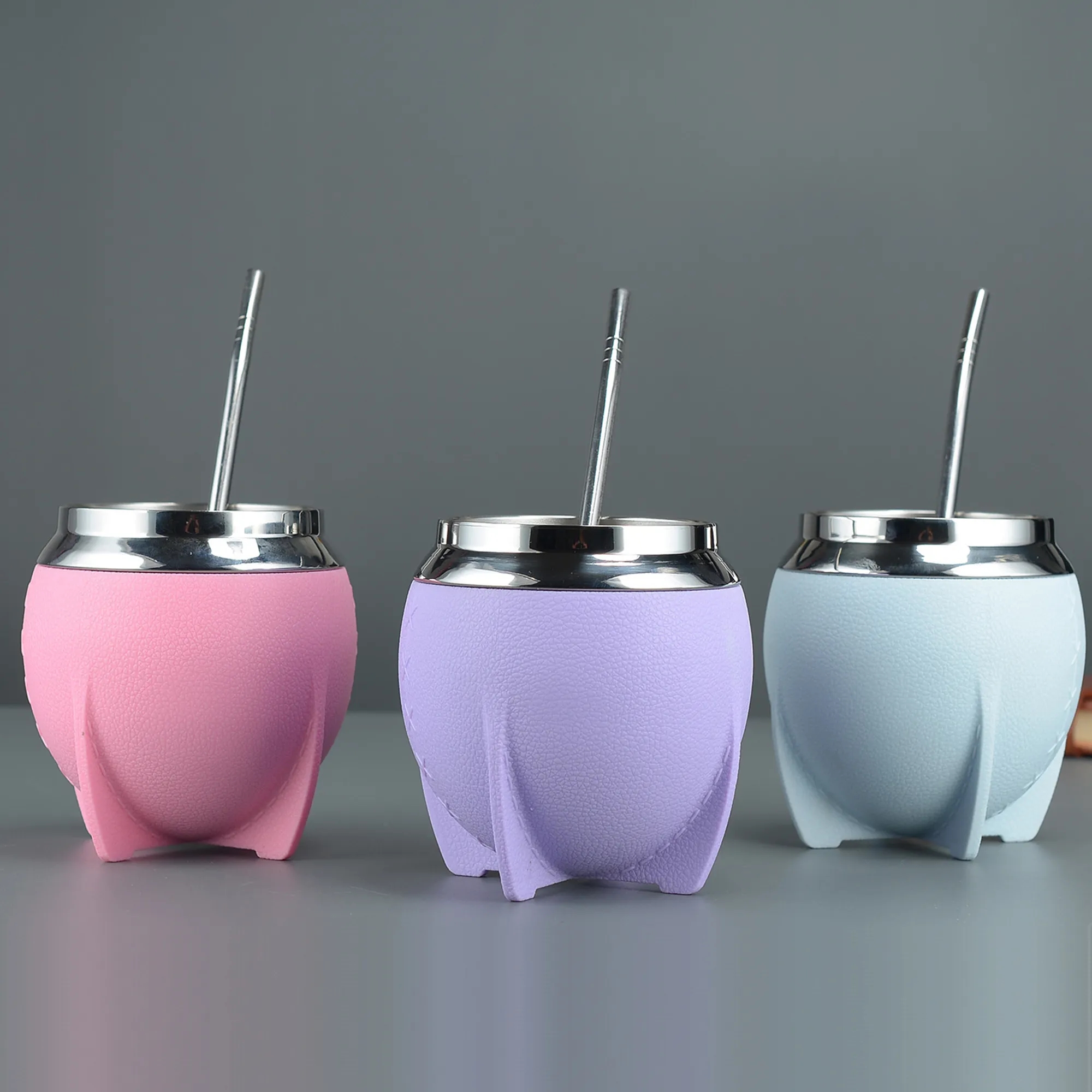 9oz Insulated Stainless Steel Mug with Straw 3
