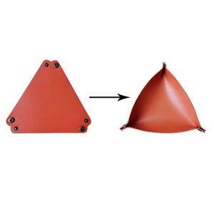 Large Triangular PU Leather Foldable Holder With Metal Clasps 25