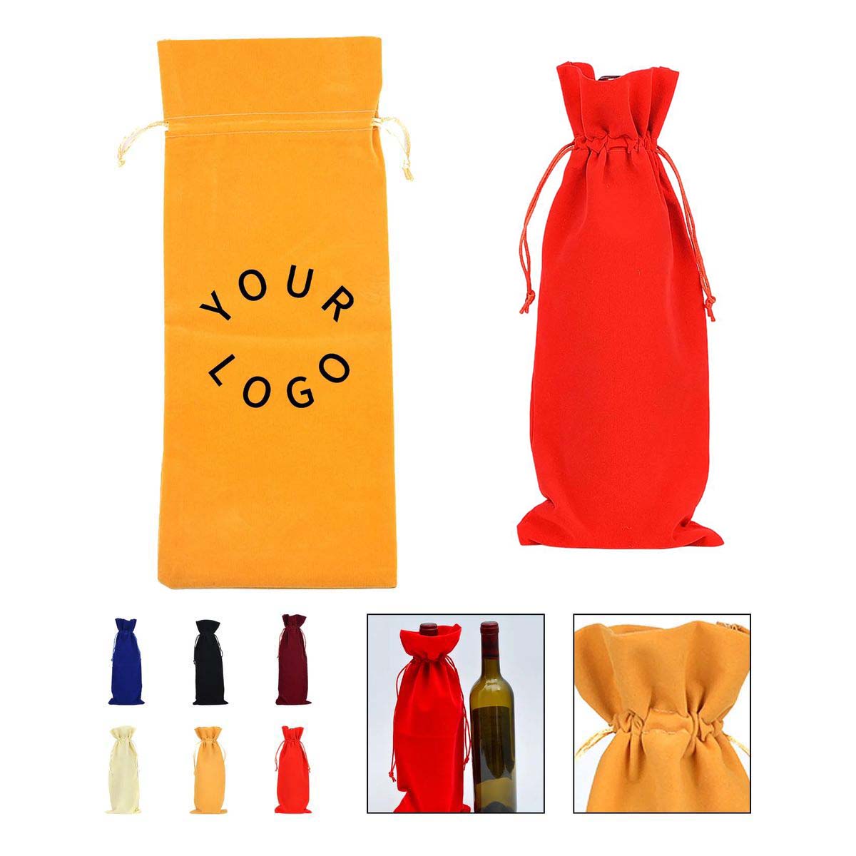 Elegant Velvet Wine Tote for Special Occasions 1