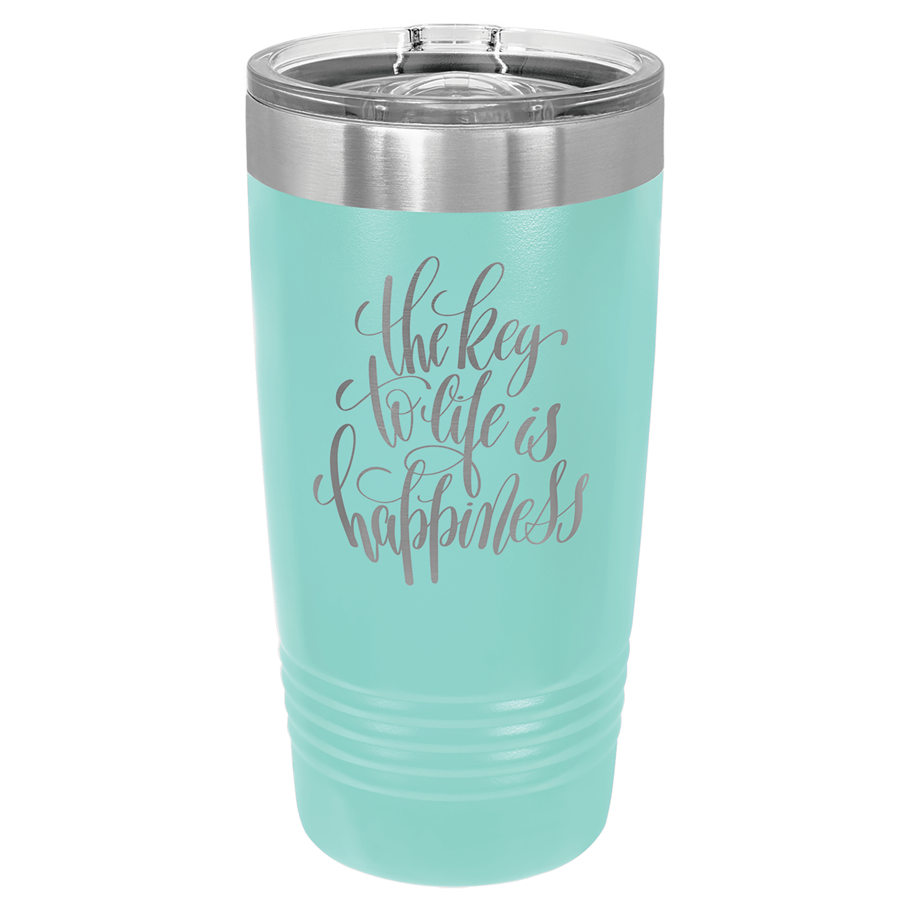 20 oz. Teal Laser Engraved Polar Camel Ringneck Tumblers w/Slider Lid 1
