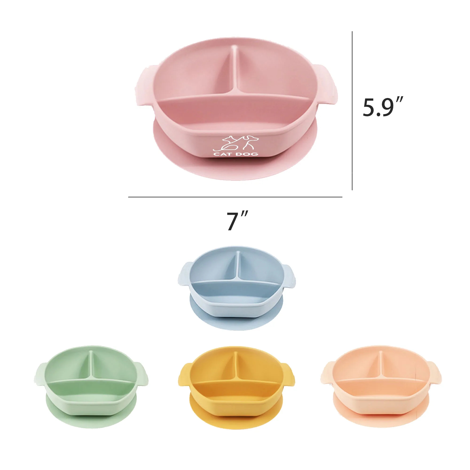 Skidproof Silicone Placemat Bowls 3