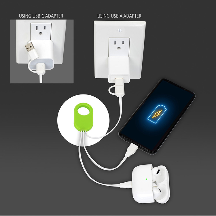 "WEBER" 5-in-1 Cell Phone Charging Cable with Carabiner Clip 21