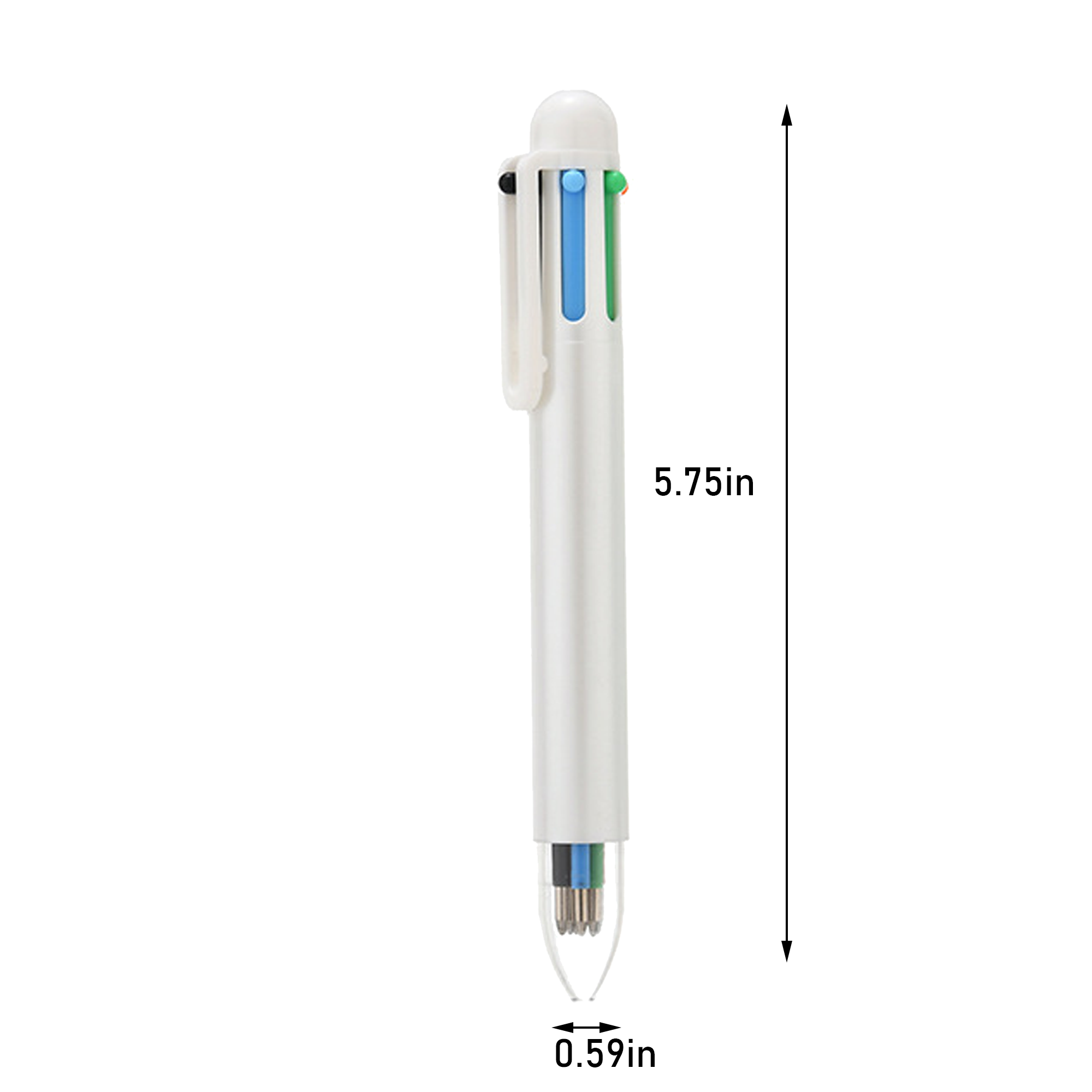 6-in-1 Multicolor Plunger-action Retractable Ballpoint Pen 2
