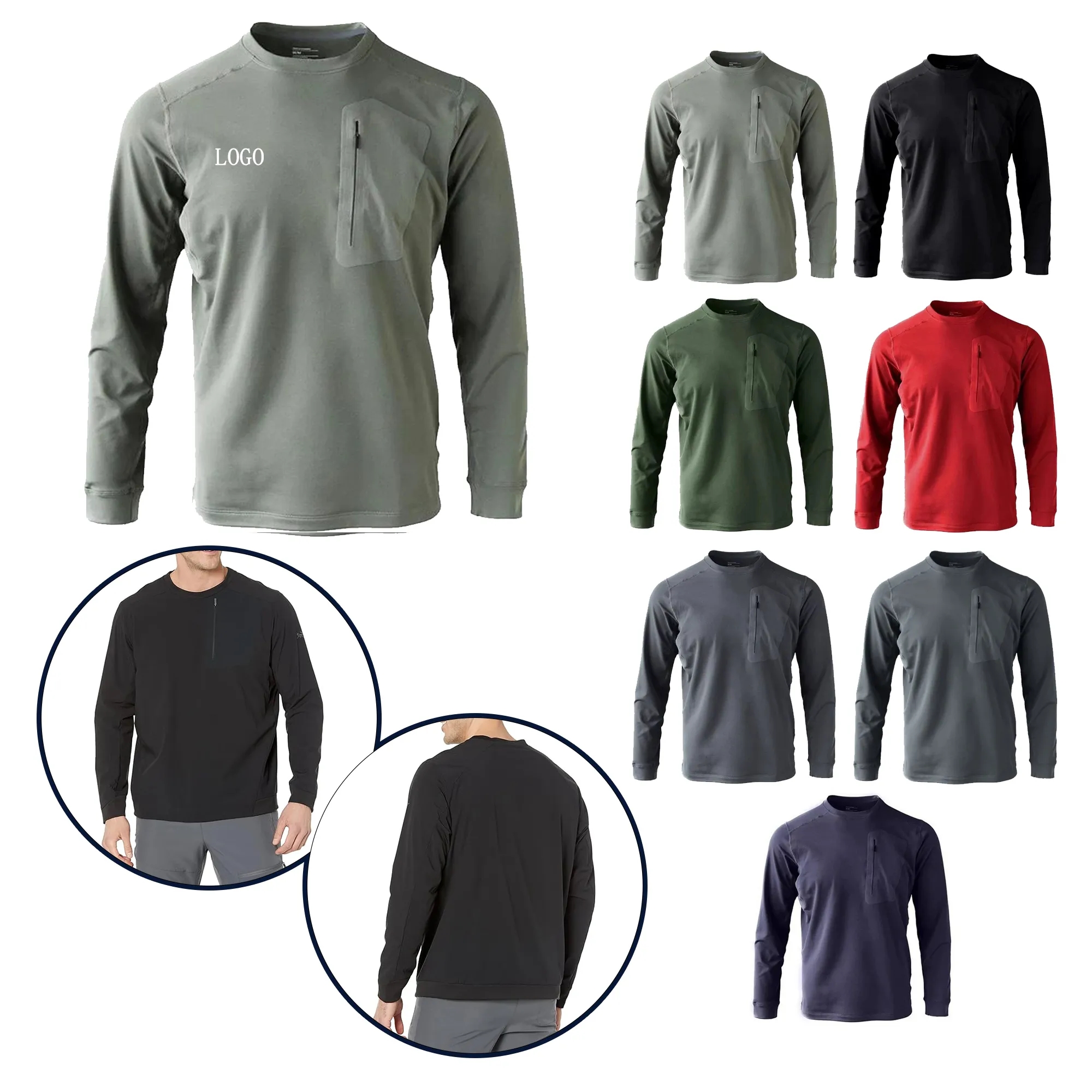 Casual Elastic Long-Sleeved 5