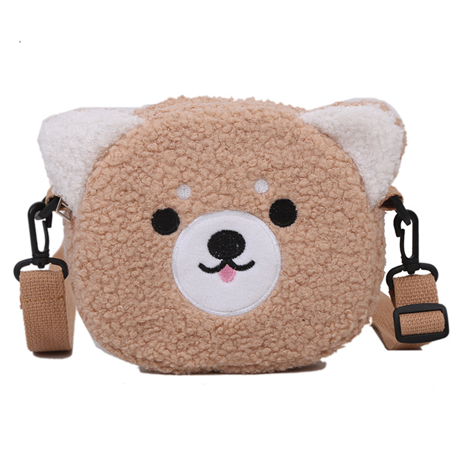Cotton Cute girl lamb hair shoulder cross-body bag 5