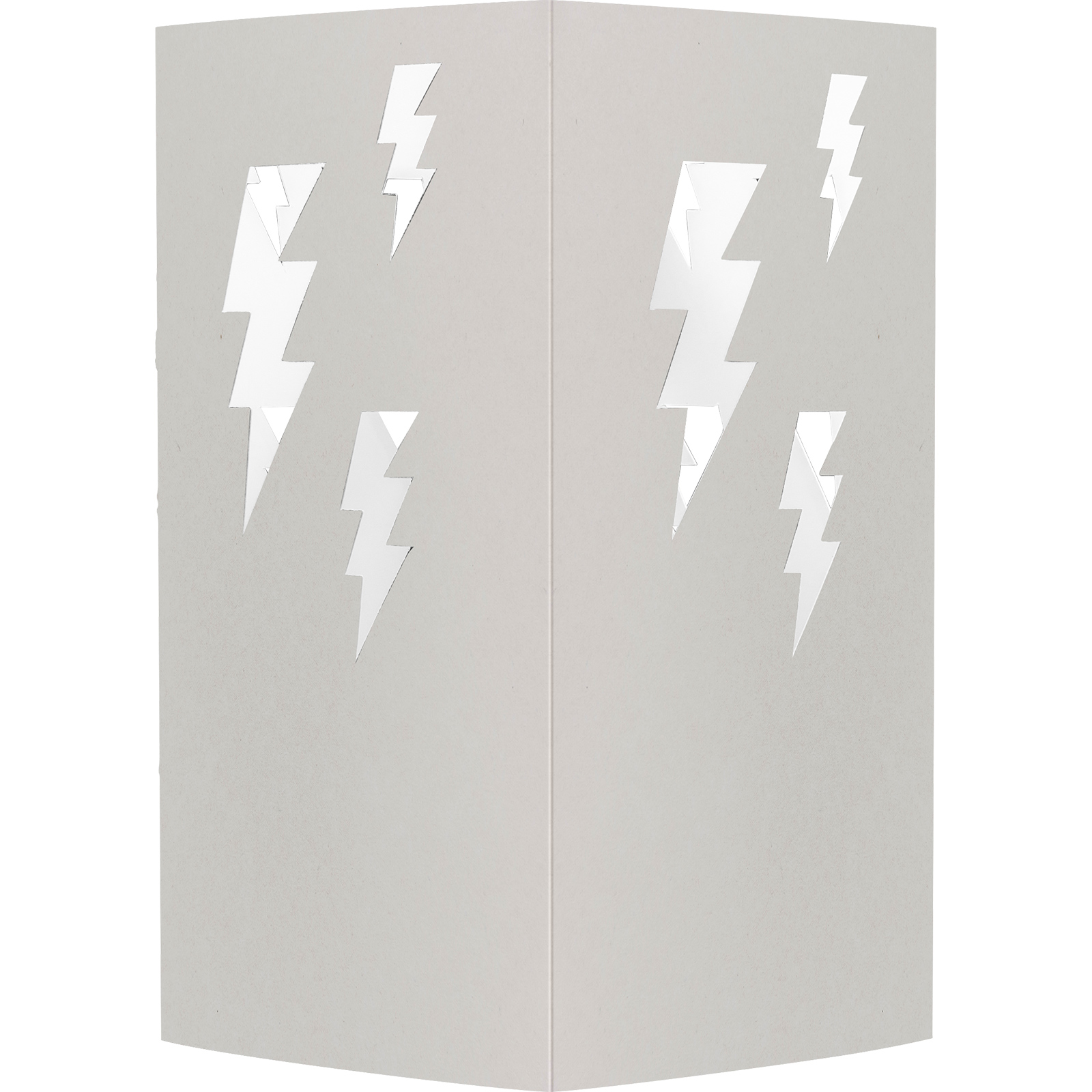 Table Luminary Card Stock 12pt 4 Sided Lightning 4.25"x 4.25" x 8" - White 1