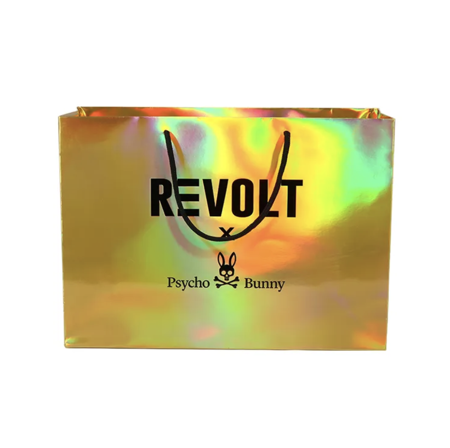 Luxury Shiny Gold Holographic Silver Paper Bag 3
